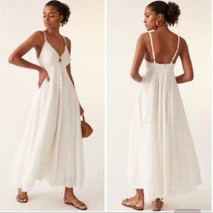 Anthropologie Forever That Girl Eyelet Maxi Dress Size S/P